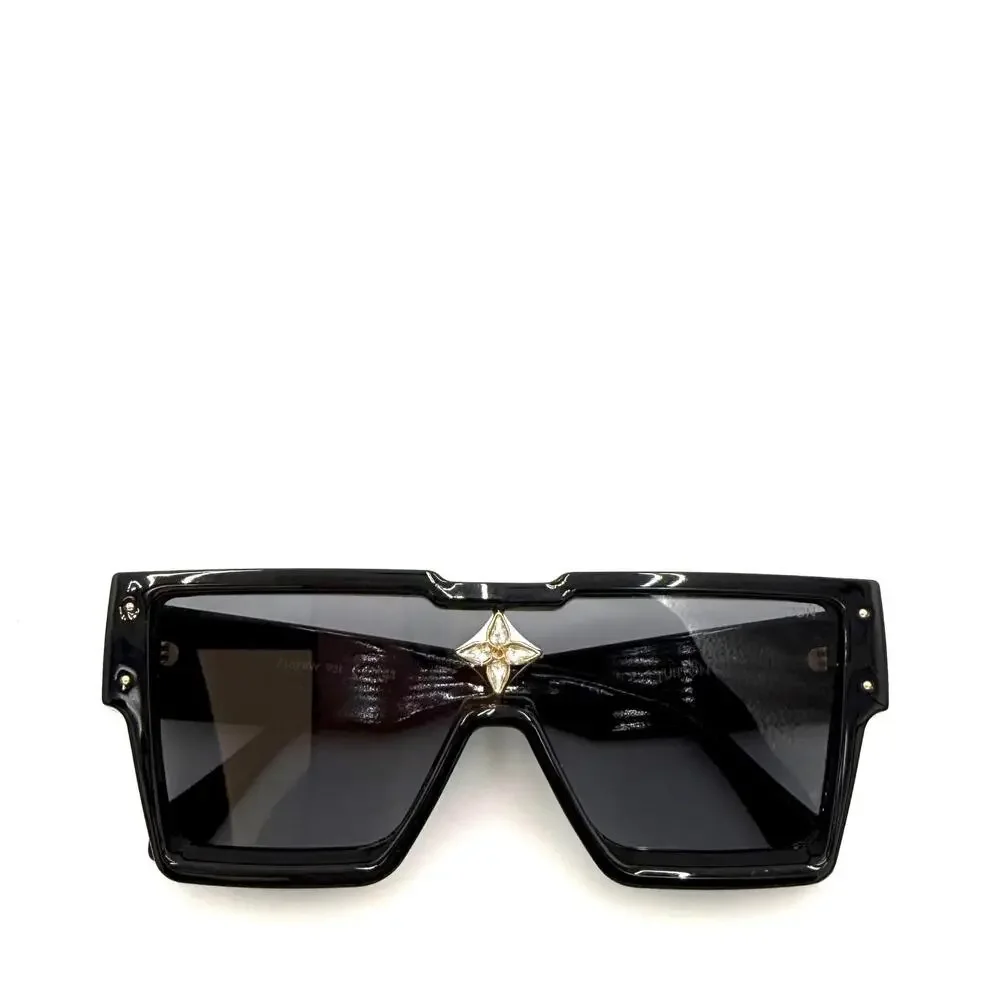 Cyclone Sunglasses With Crystal Monogram in Black